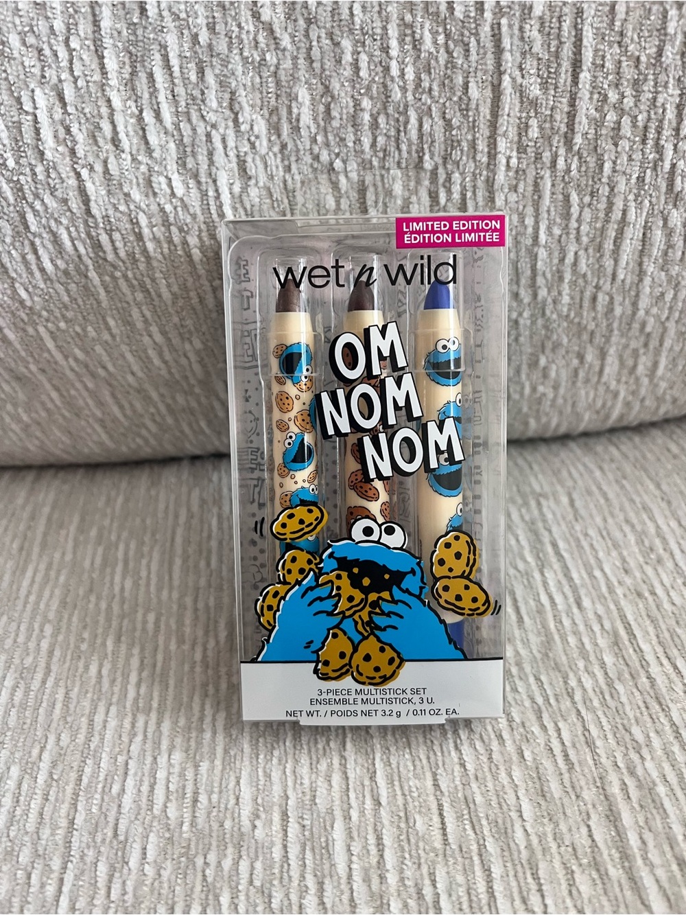 wet n wild Sesame Street Cookie Monster 3-Piece Multistick Set NWOT